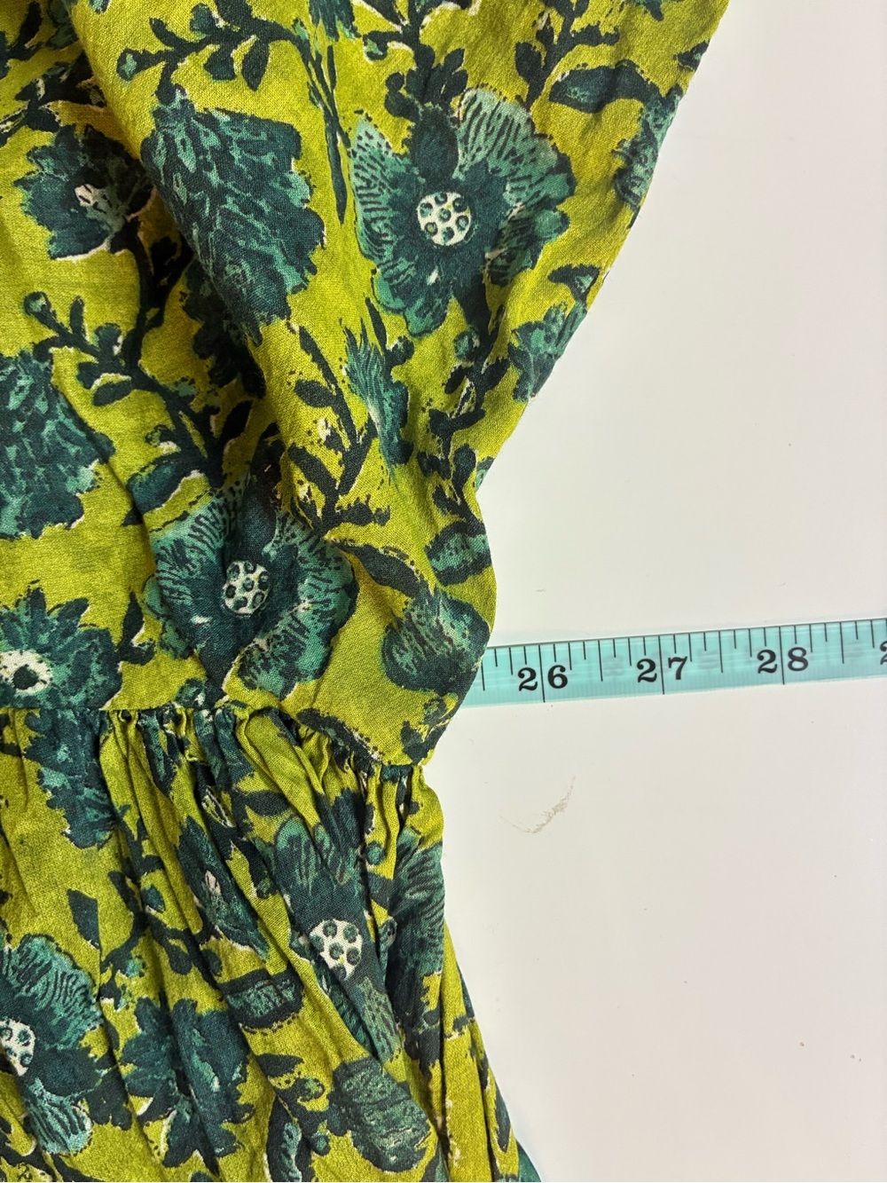 Natural Life Aimee Mini Tunic Dress - Blue Green Floral XL - Picture 8 of 9